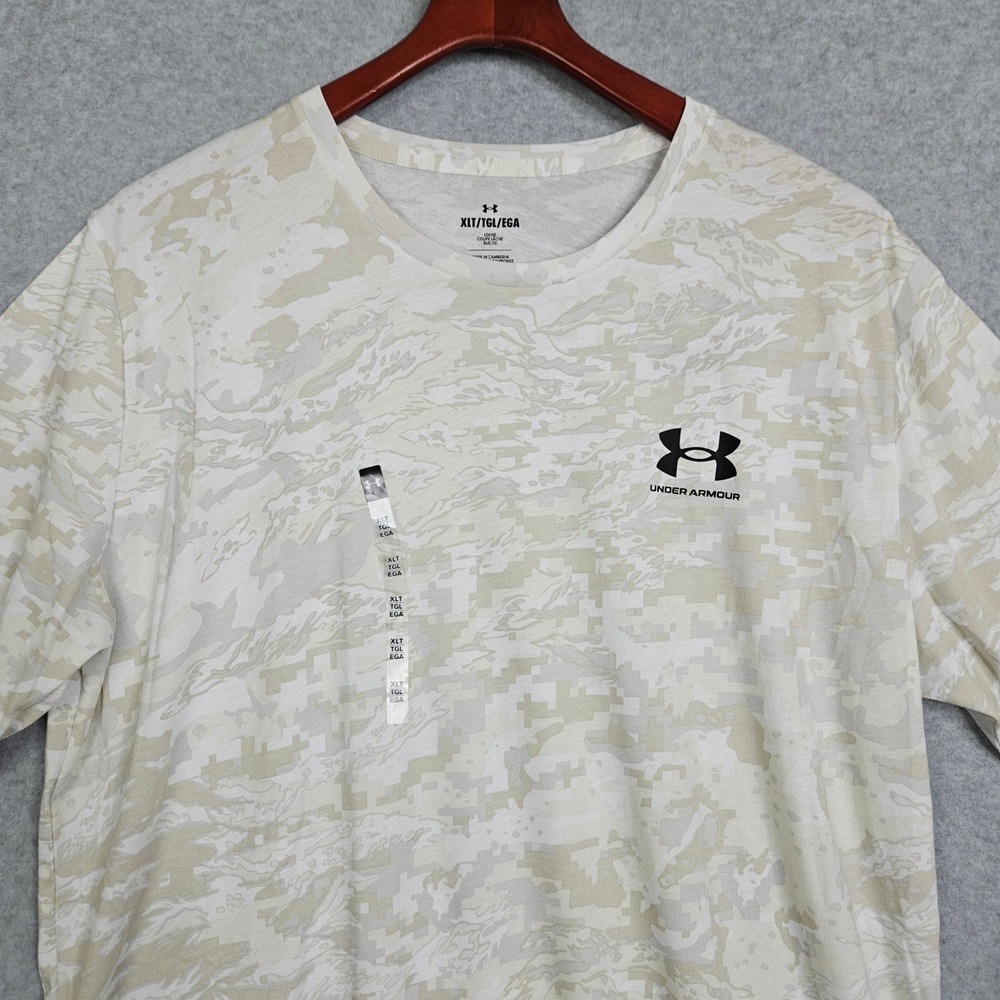 Under Armour Mens ABC Camo SS T-Shirt Tan Digital Camouflage XLT 1357727-100